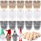 15 Pcs Gnome Beards For Crafting Easter Day Faux Fur Fabric Precut Gnomes Beards Handmade 30 Pieces Wood Balls For Halloween Christmas Valentine'S Day Independence Day (Gray, Camel, White)